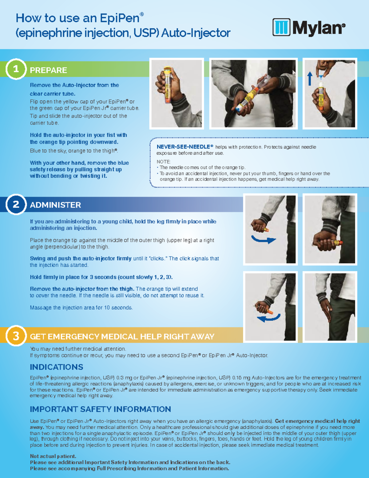 EpiPen Usage Guide: Emergency Injection Instructions - Studocu