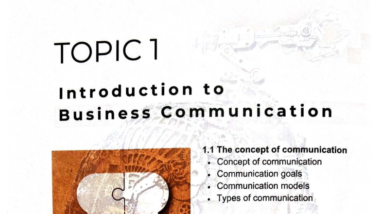 BUS 101 Lecture Notes: Introduction to Business Communication - Studocu