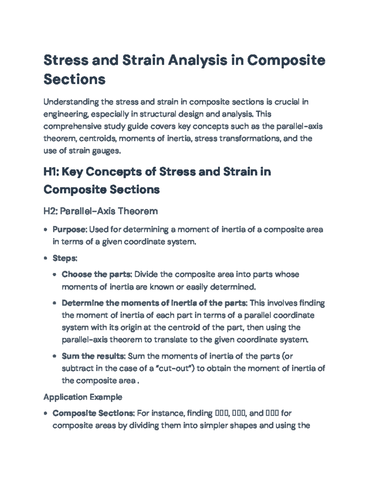 Stress and Strain Analysis in Composite Sections: Key Concepts (ENG 101 ...