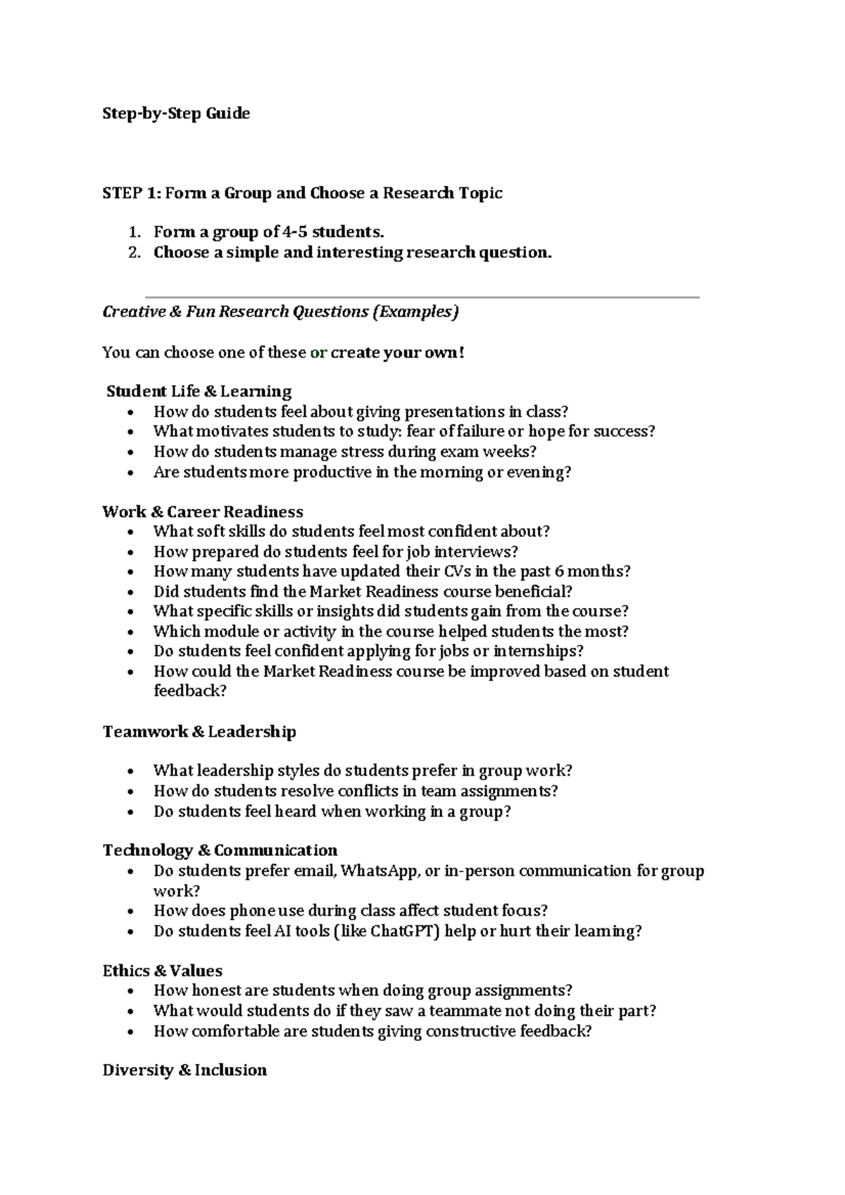 Step by Step Guide for Students: Research Topic Selection & Design ...