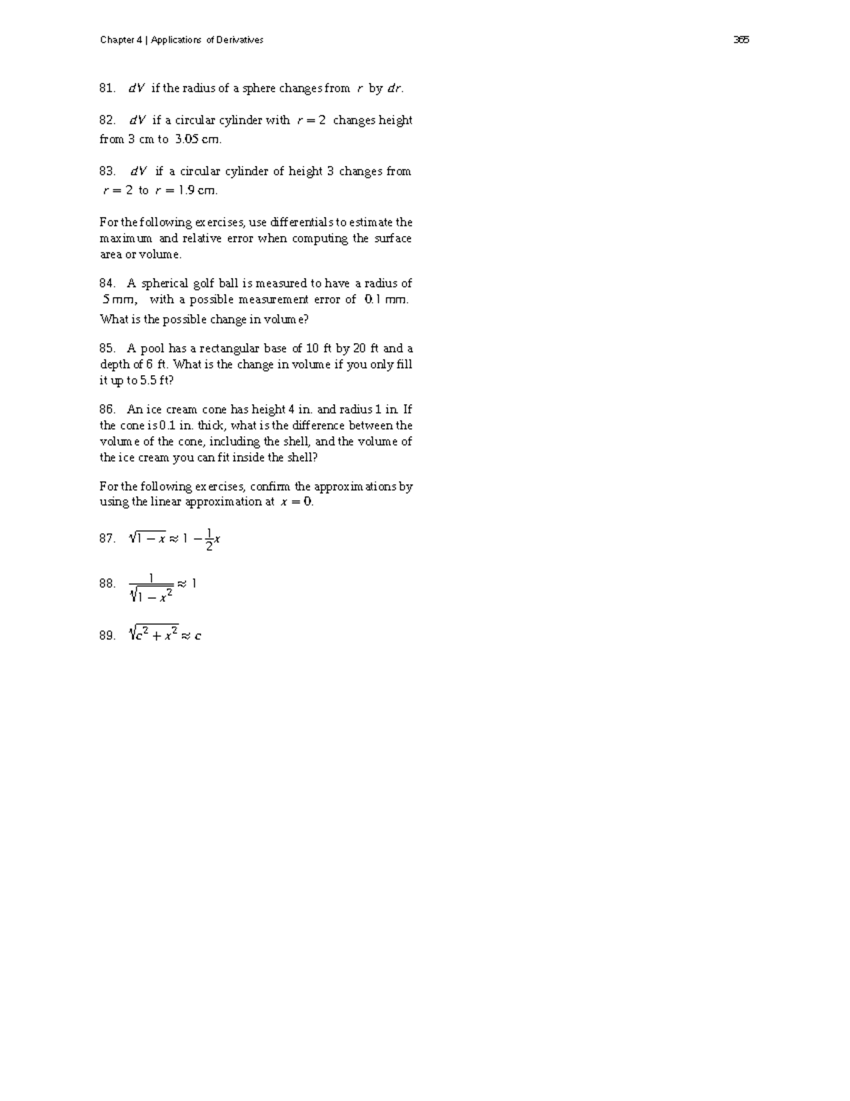 Calculus Volume 1 - Part 1: Chapter 4 Applications of Derivatives - Studocu