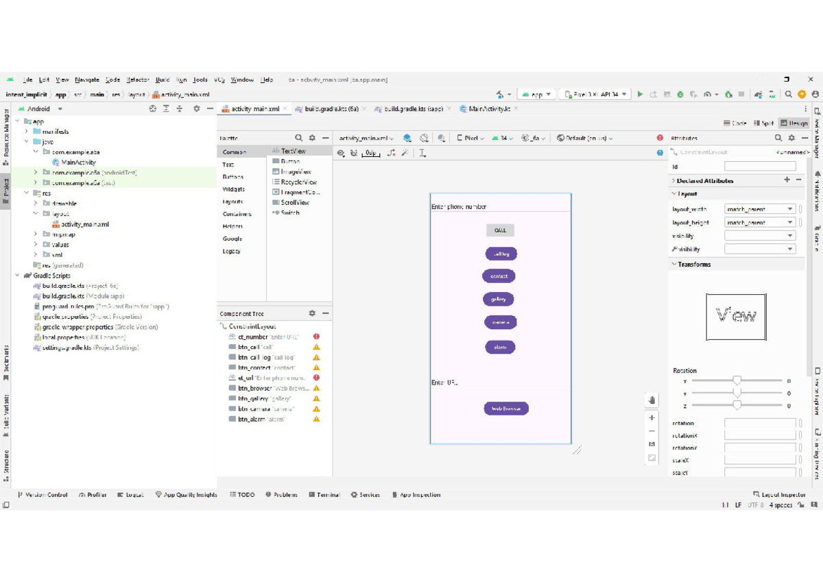 Android 6a: Intent Implicit Implementation Guide - Studocu