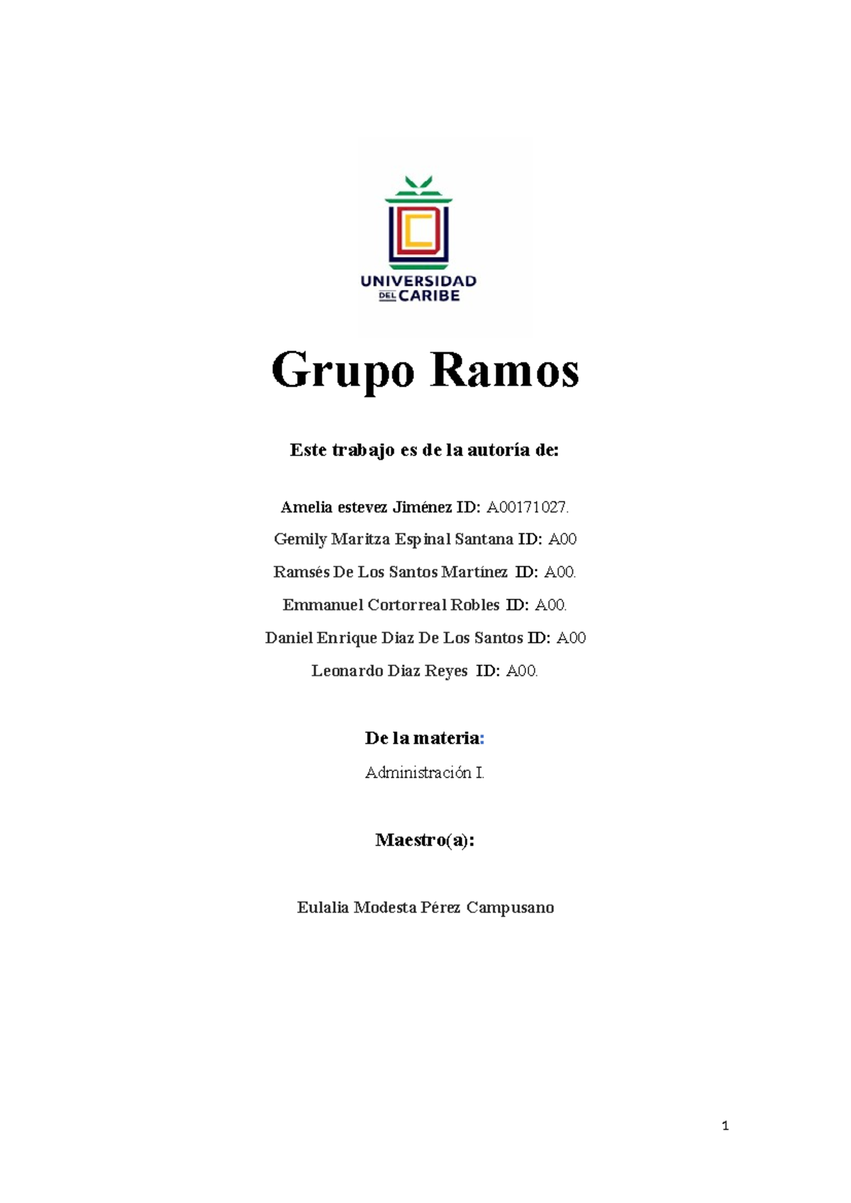 Trabajo Final de Administración I - Análisis de Grupo Ramos - Studocu