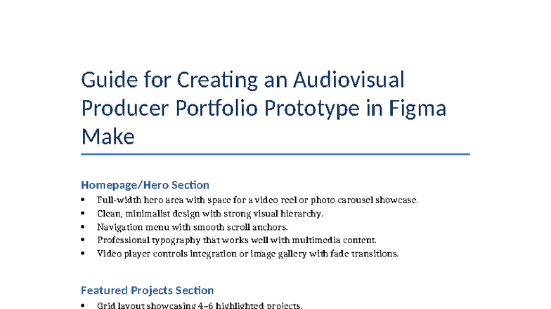 Audiovisual Portfolio Prototype Guide (Figma) - Studocu