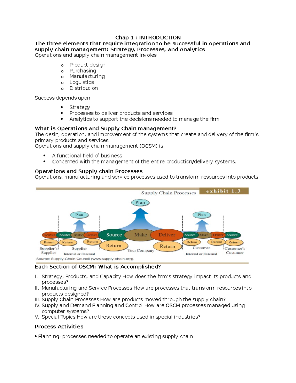 OSCM 101: Chapter 1 - Introduction to Operations and Supply Chain ...