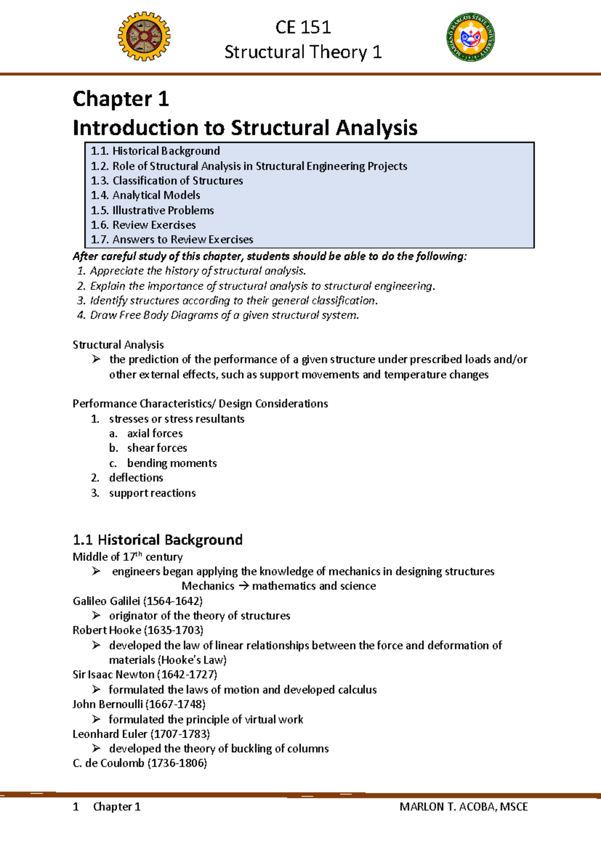Structural Analysis 1: Intro to Structural Theory and Key Concepts ...