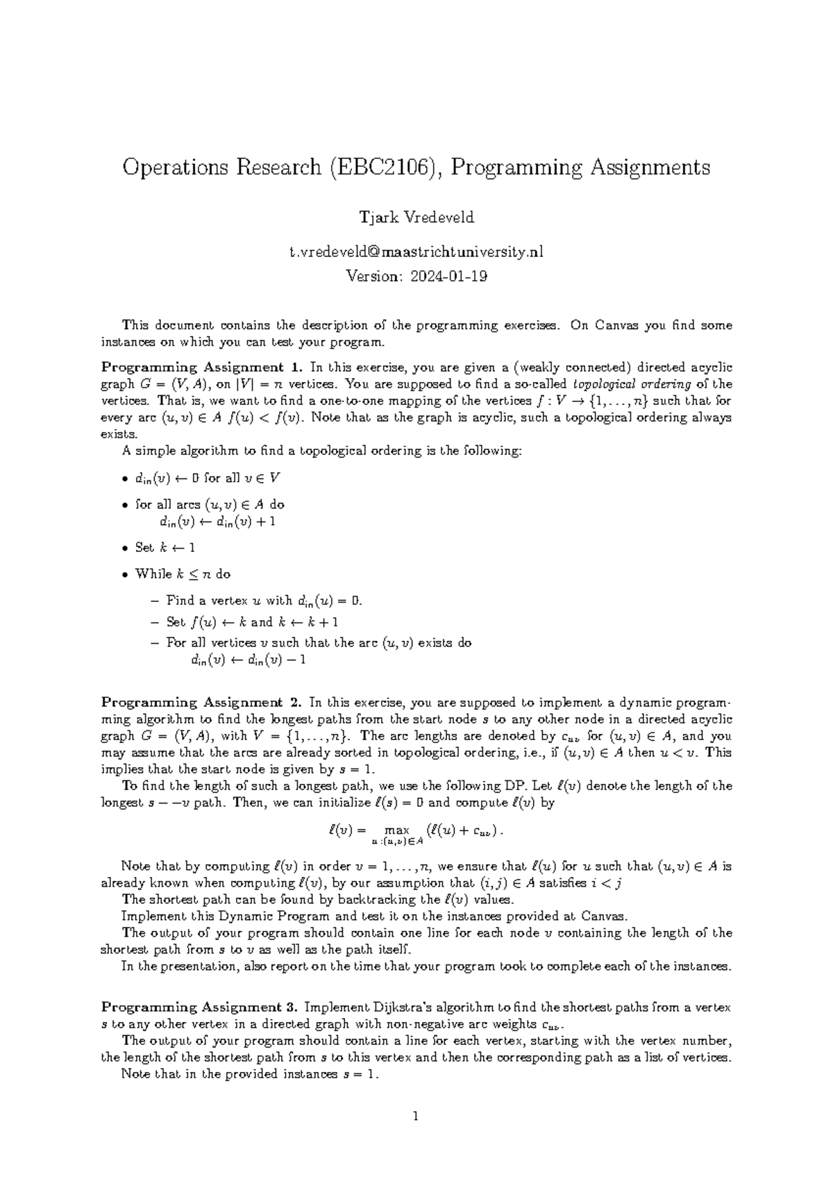 Programming Assignments Overview for EBC2106: Instructions & Exercises ...