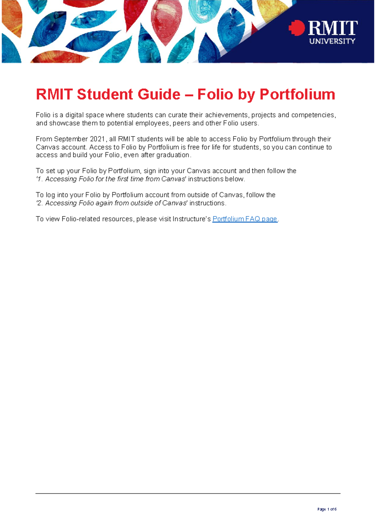 Student-guide-folio - brief - RMIT Student Guide – Folio by Portfolium ...