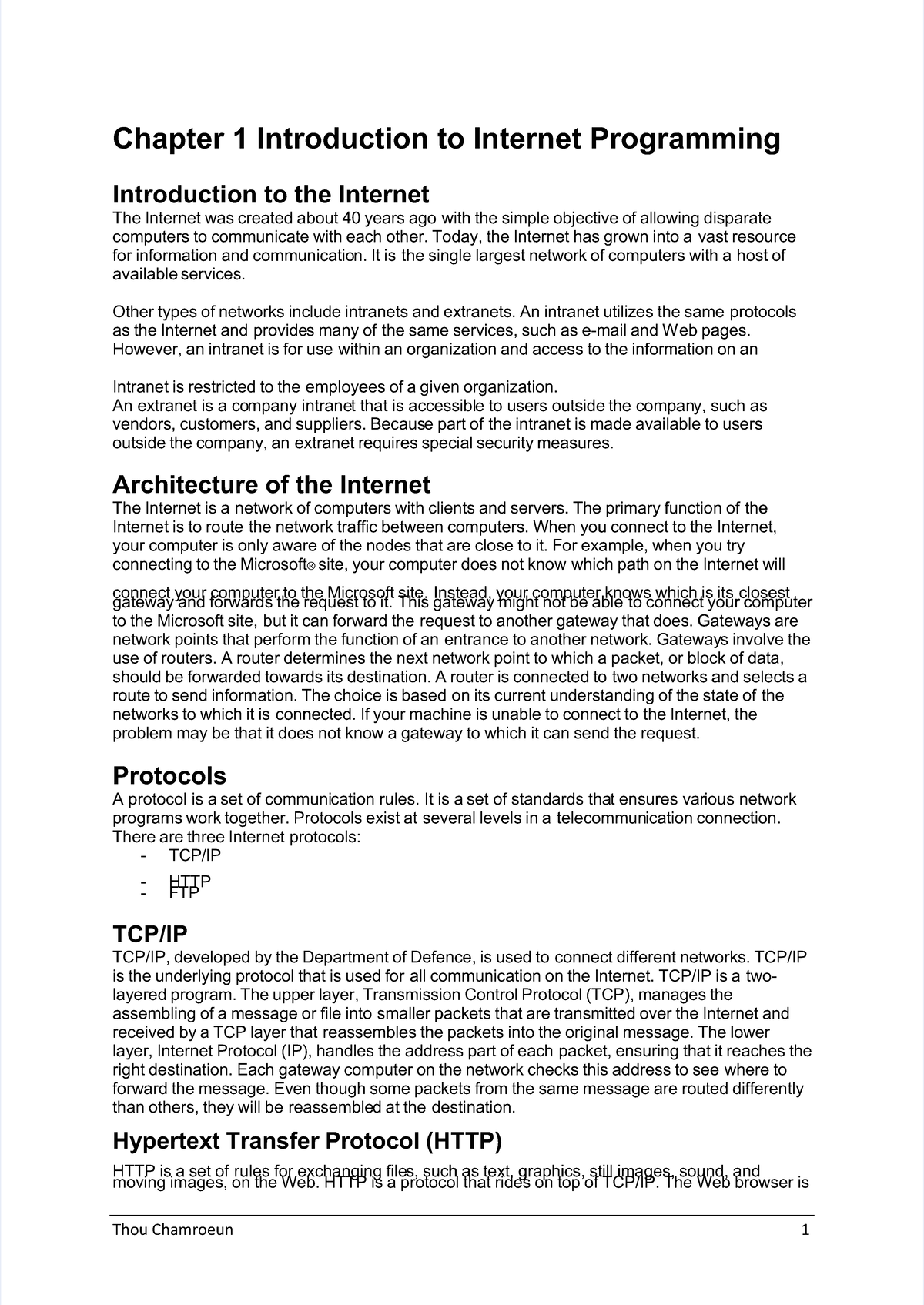 Chapter 1 introduction to internet programming pdf chapter 1
