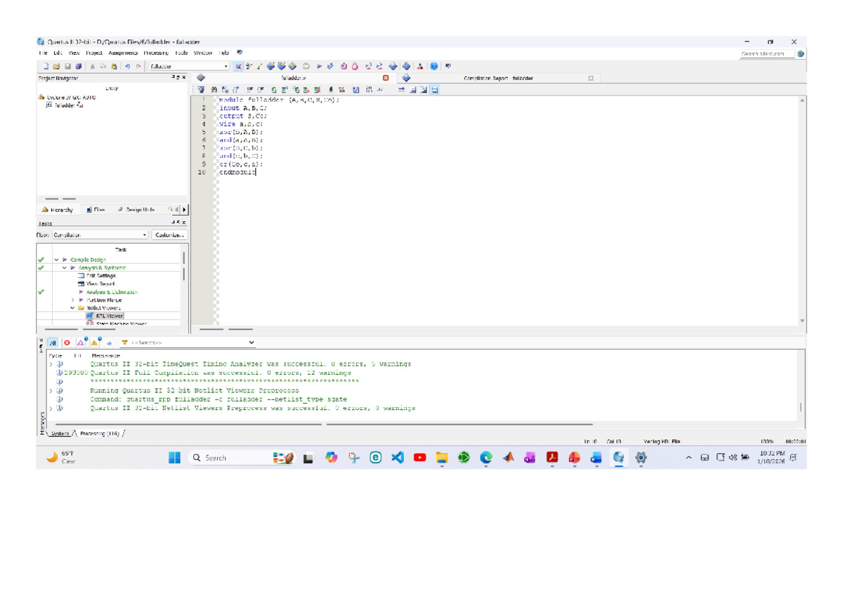 Assignment 4 - DLD Experiment: Fulladder and K-map Analysis - Studocu