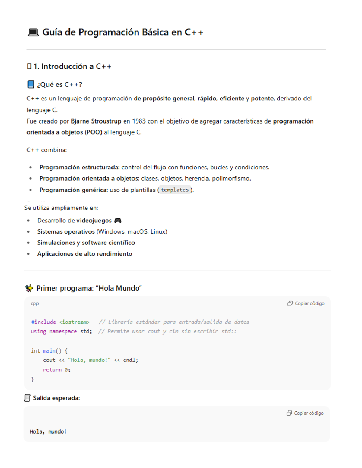 Guía de Programación Básica en C++ - Manual de Ejercicios y Conceptos ...