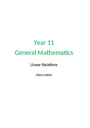 General Mathematics- Unit 1 - 11 - Victorian Certificate of Education ...