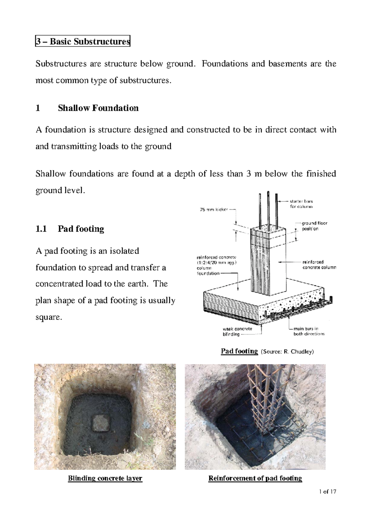 3-Basic Substructures: Foundations and Basement Construction - Studocu