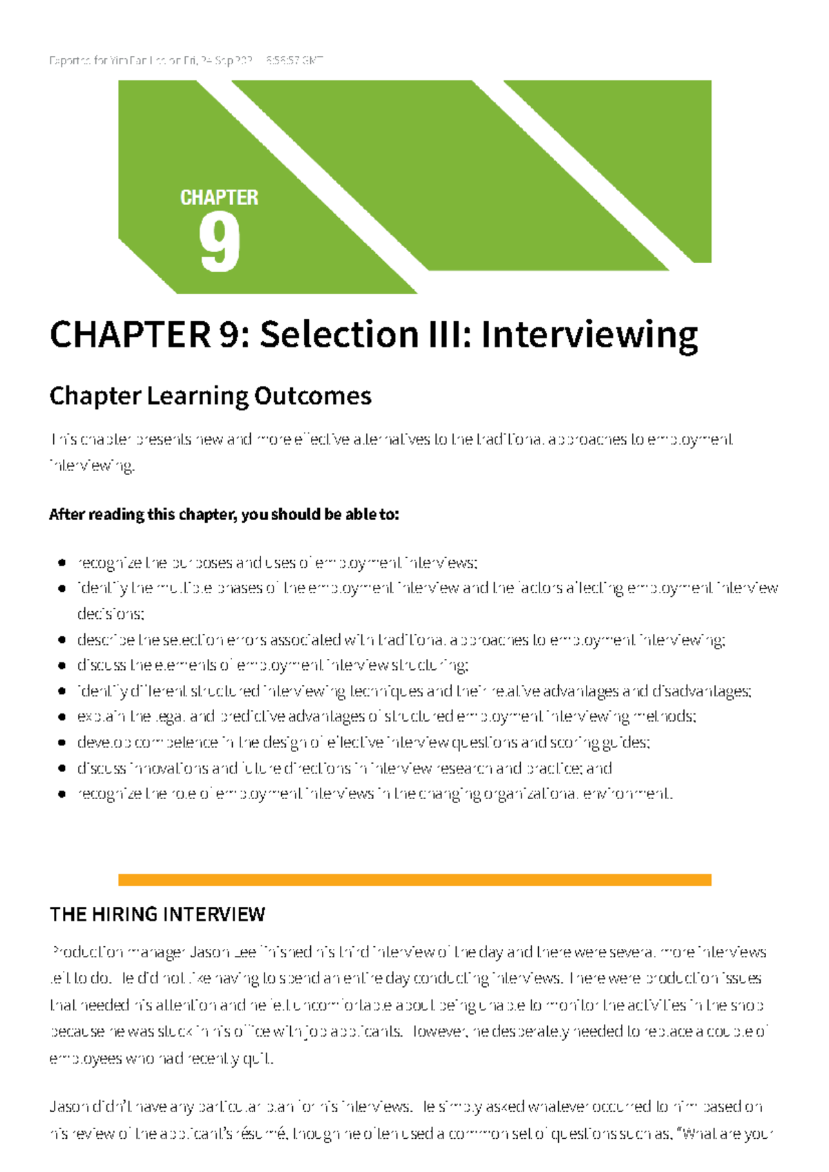 Chapter 9 Selection III Interviewing Top Hat - Exported for Yim Fan Lee ...