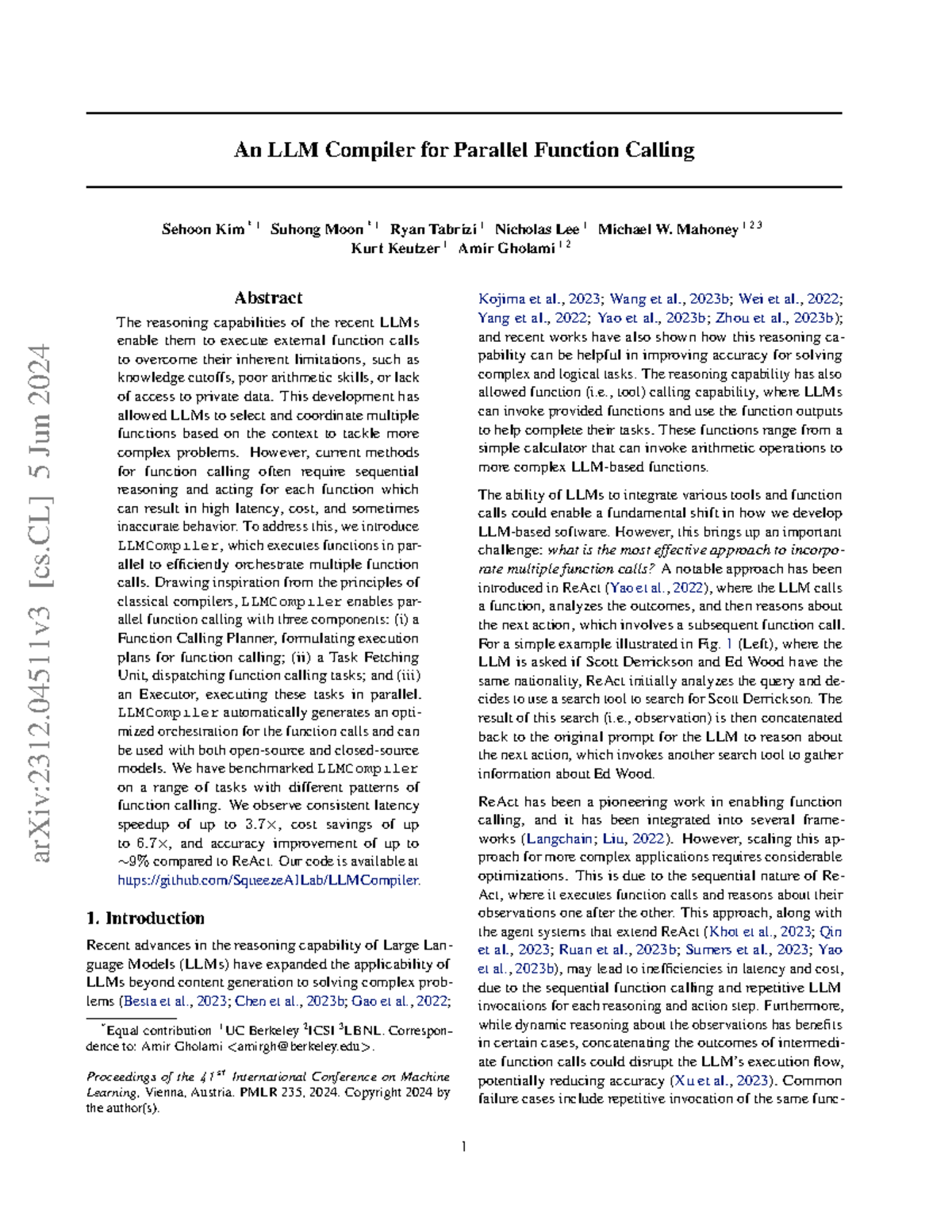 LLMCompiler: A Novel Approach for Parallel Function Calling in LLMs ...