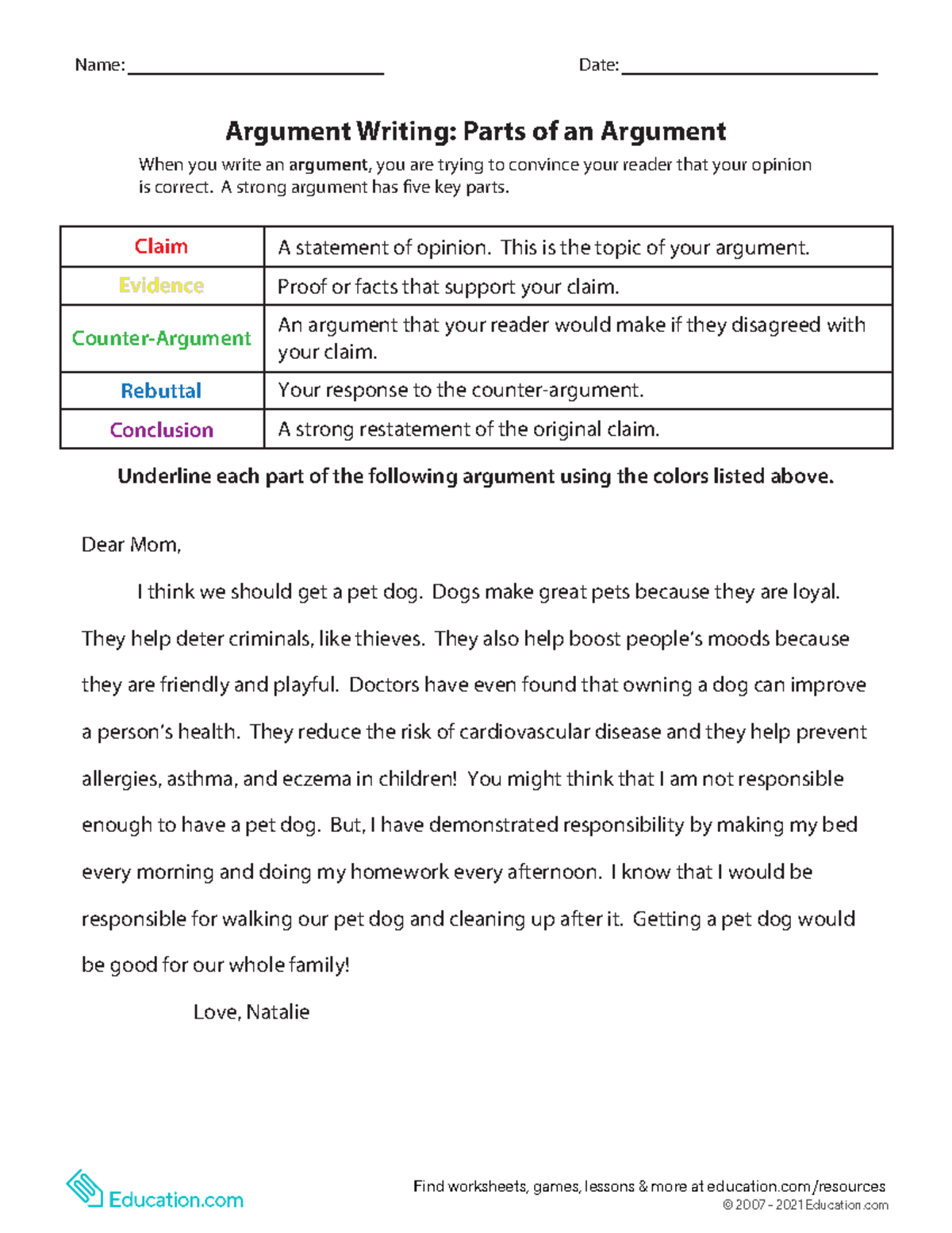 Argument Writing: Key Parts of an Effective Argument - Studocu