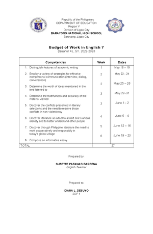 317175816 English 8 Lesson Plan Parallelism - I. Objective Use parallel ...