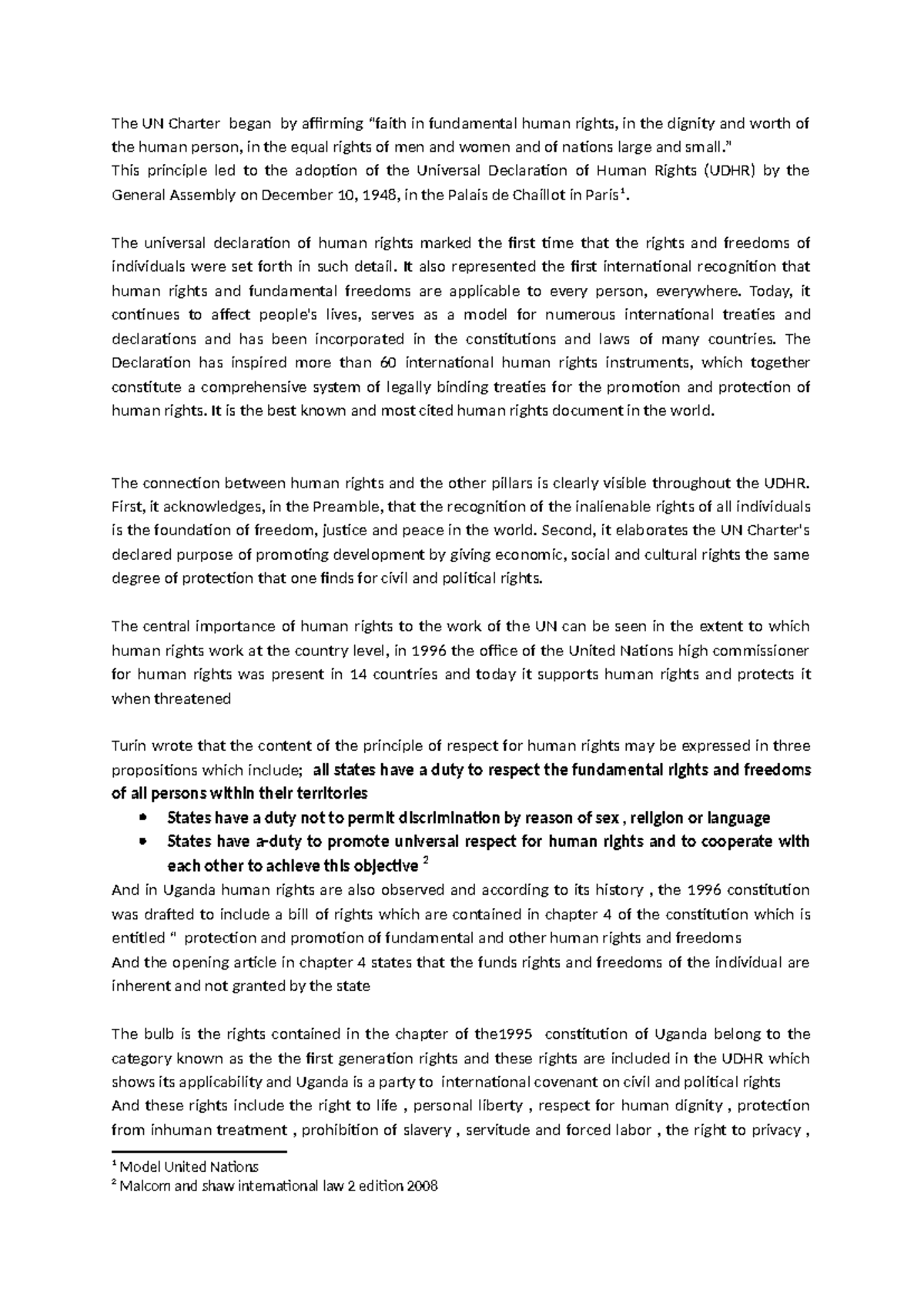 Human Rights: Comprehensive Overview of the UDHR Principles - Studocu