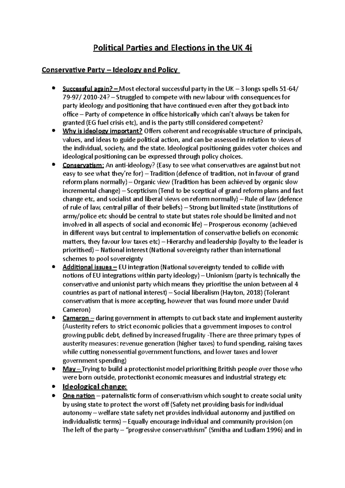 Political Parties and Elections in the UK -2 - POL3092 - NCL - Studocu