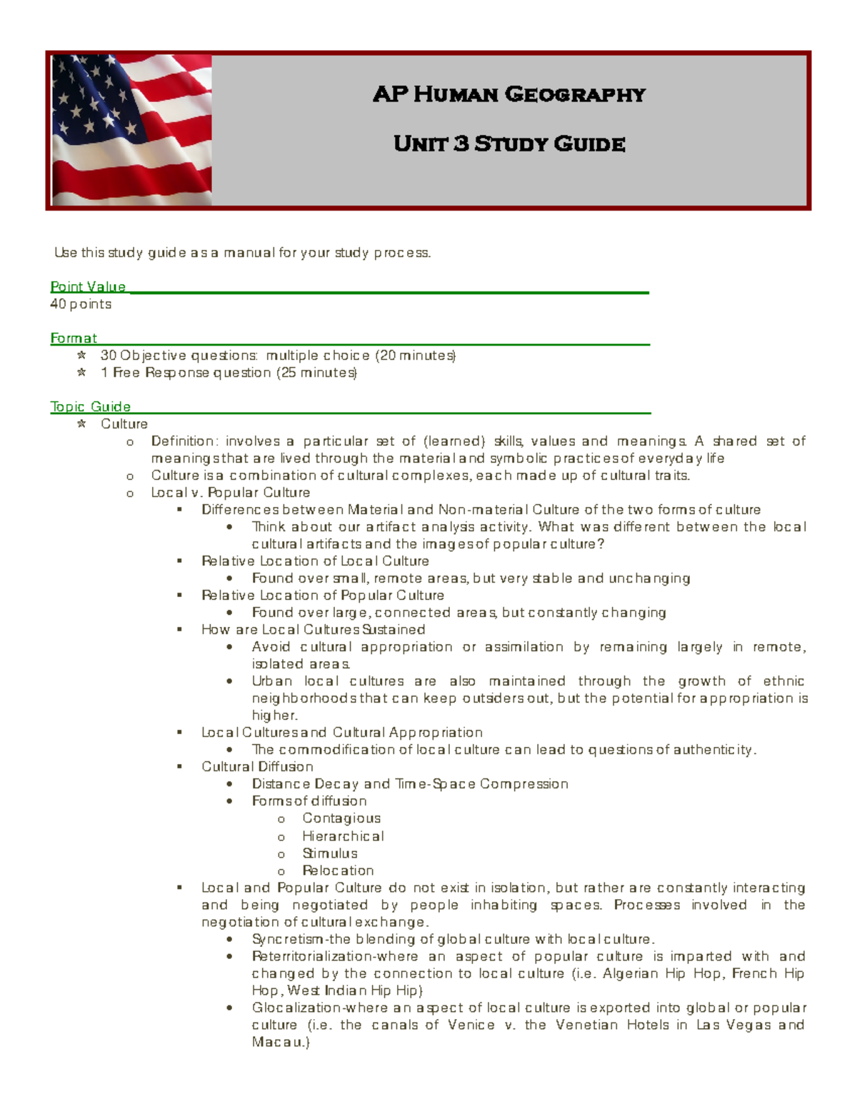 314596952 copy of unit3studyguide - AP Human Geography Unit 3 Study ...