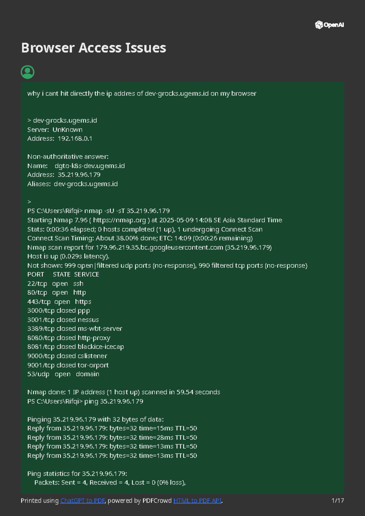Browser Access Issues: Understanding IP Address Connectivity and ...