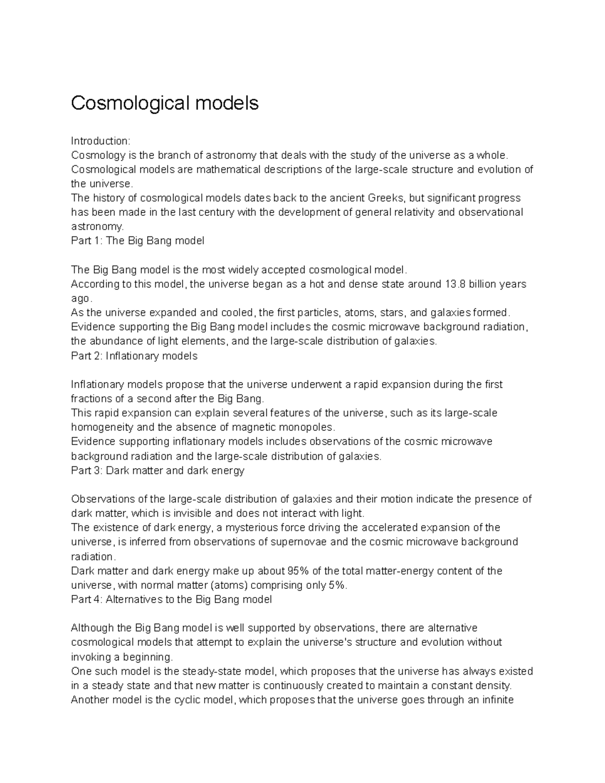 General Physics III (PHY-2040) Lecture 50 - Cosmological models ...
