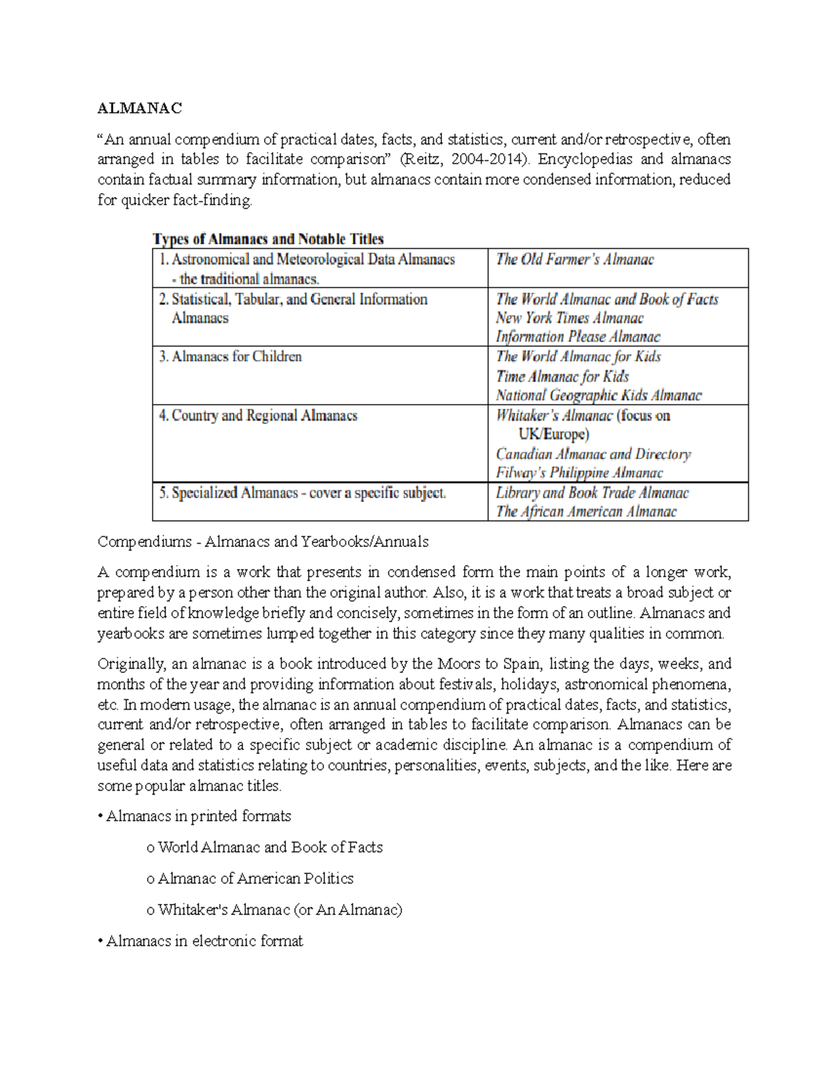 Prelim Lesson 3: Understanding Almanacs, Yearbooks, and Directories ...
