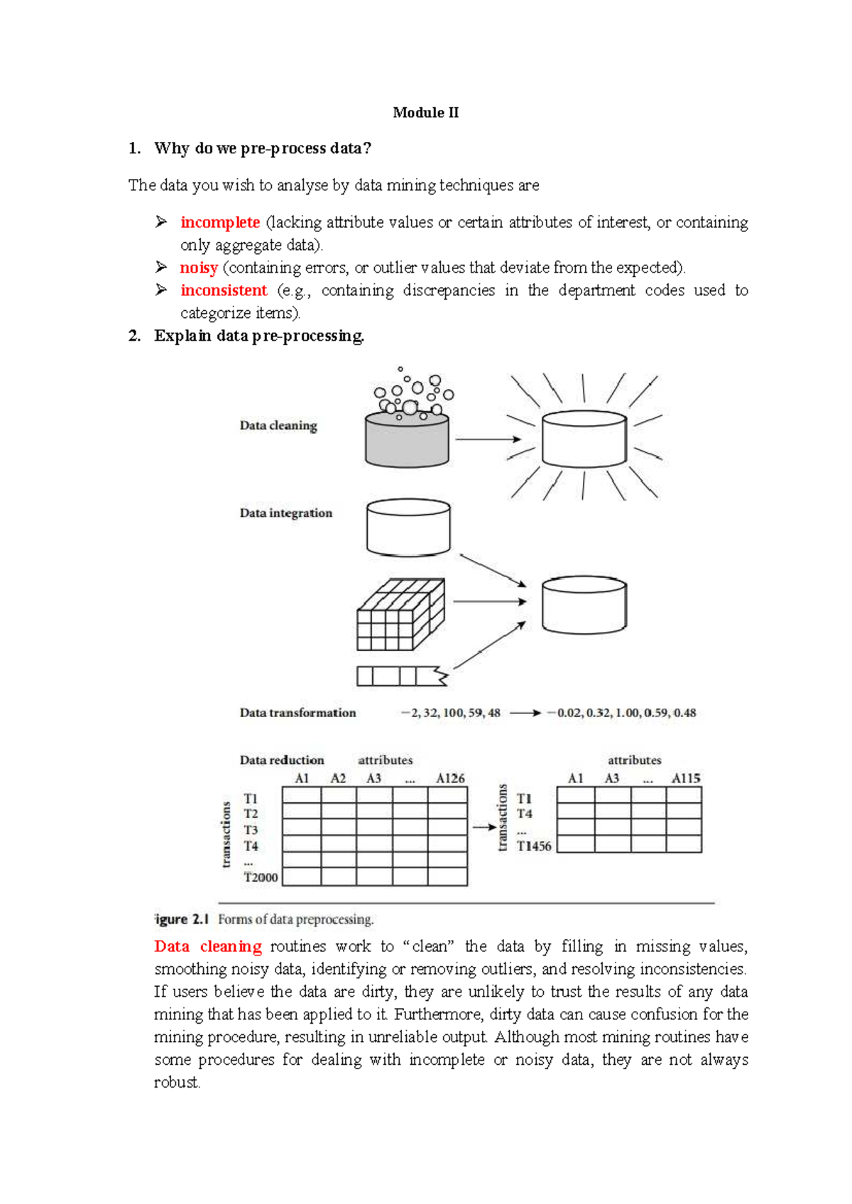 Module II - Data Preprocessing: Techniques and Challenges in Data ...