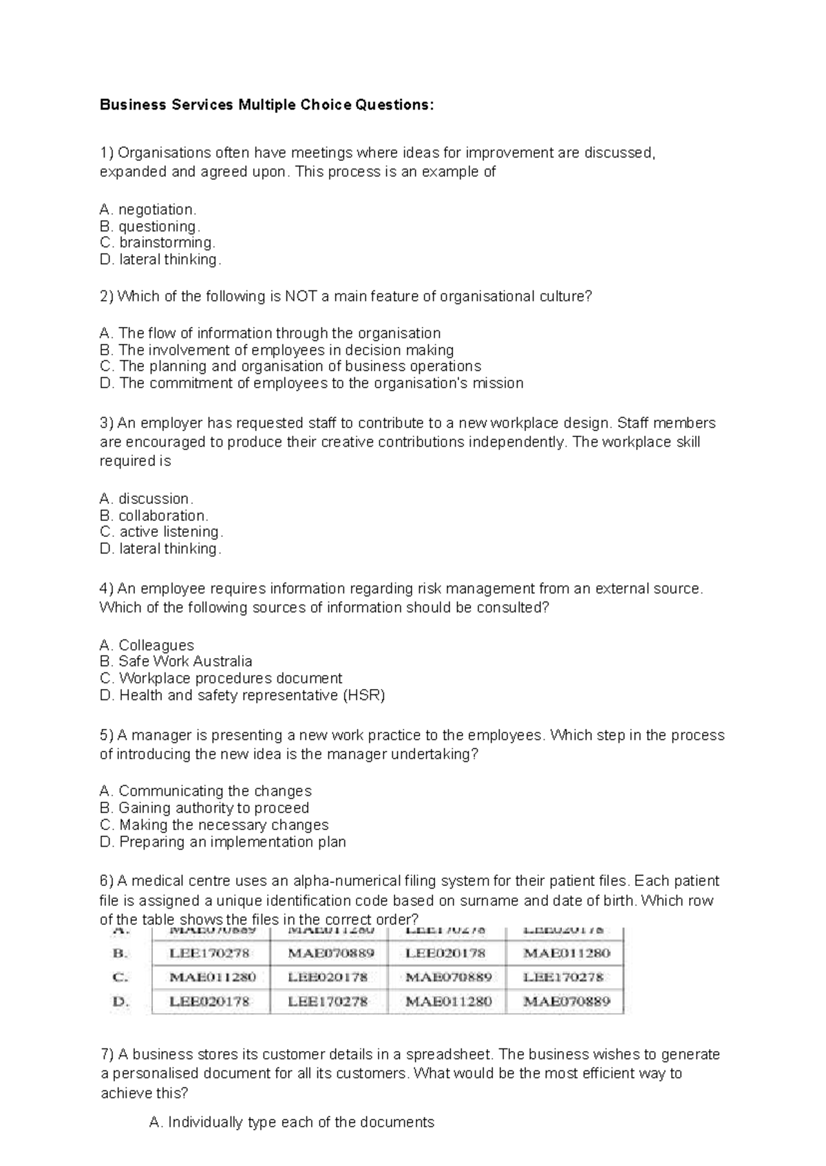 BUS 101: Multiple Choice Questions on Innovation & Technology - Studocu