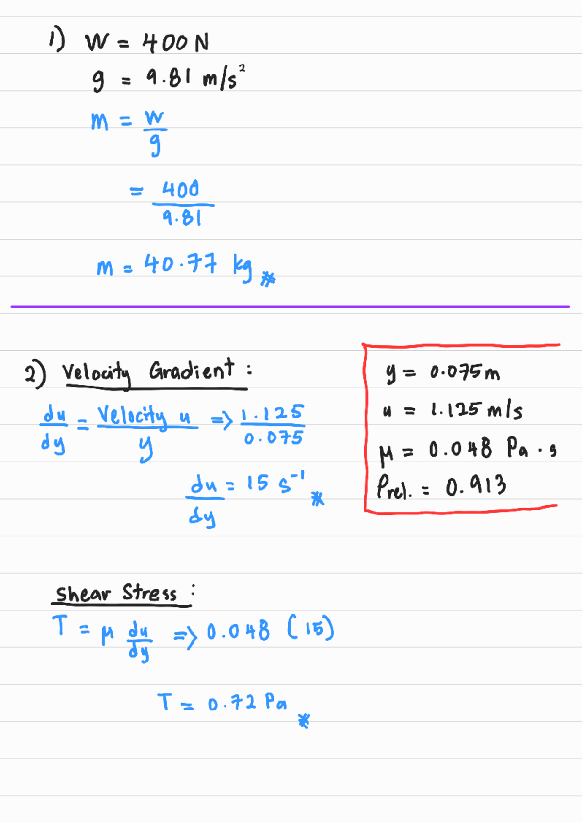 Fluid Mechanics Assignment CN240213: Chapter 1 Solutions - Studocu