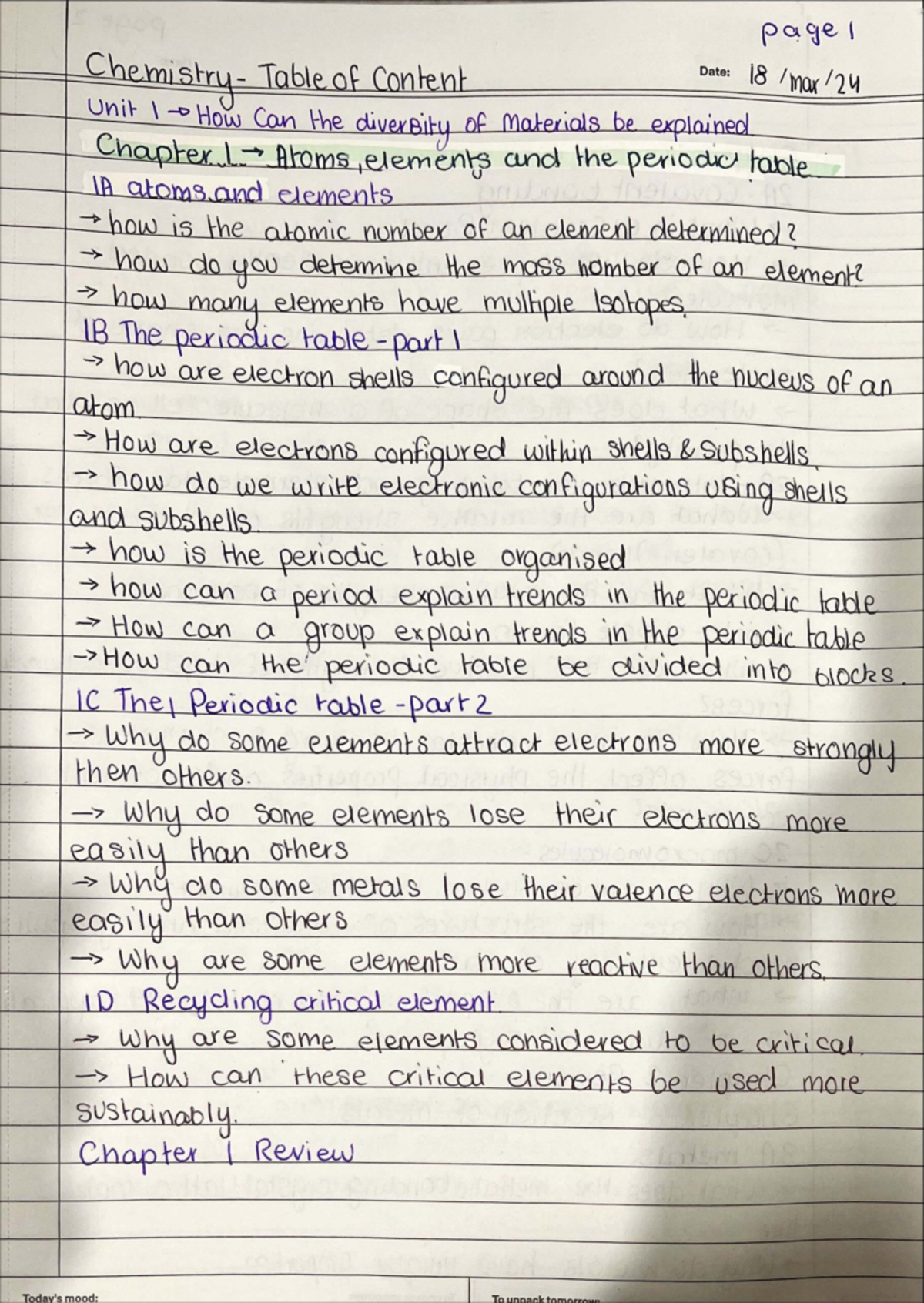 Chemistry Unit 1 & 2: Comprehensive Overview of Key Topics - Studocu
