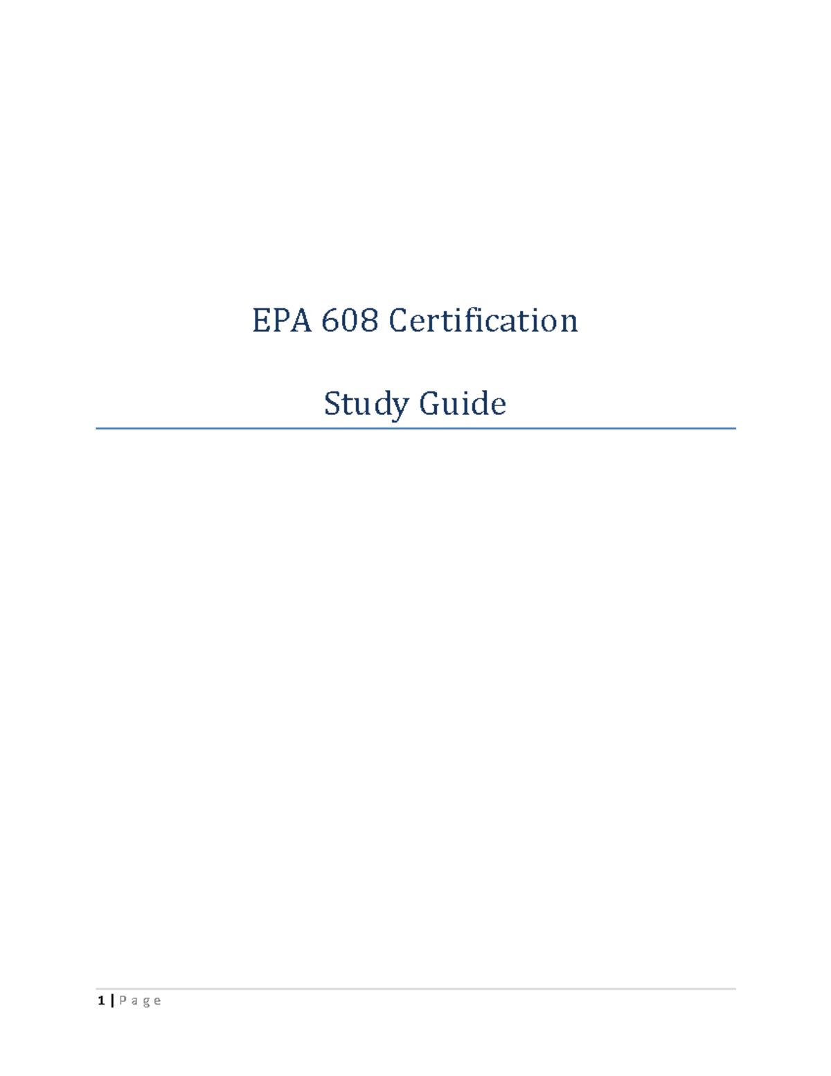 EPA 608 Certification Study Guide for HVACR Technicians - Studocu