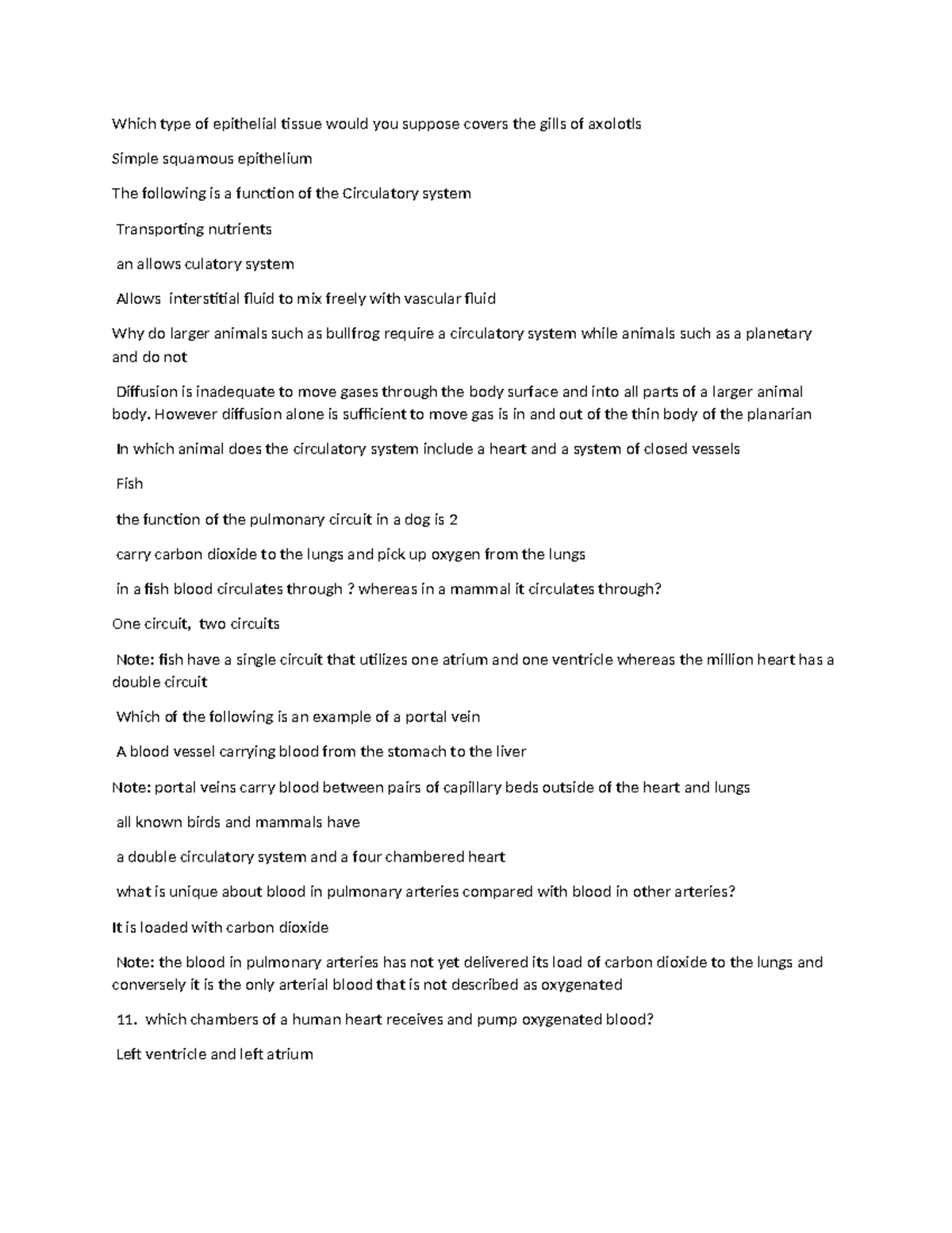 Chapter 43 practice test- circulatory system and respiration - Which ...