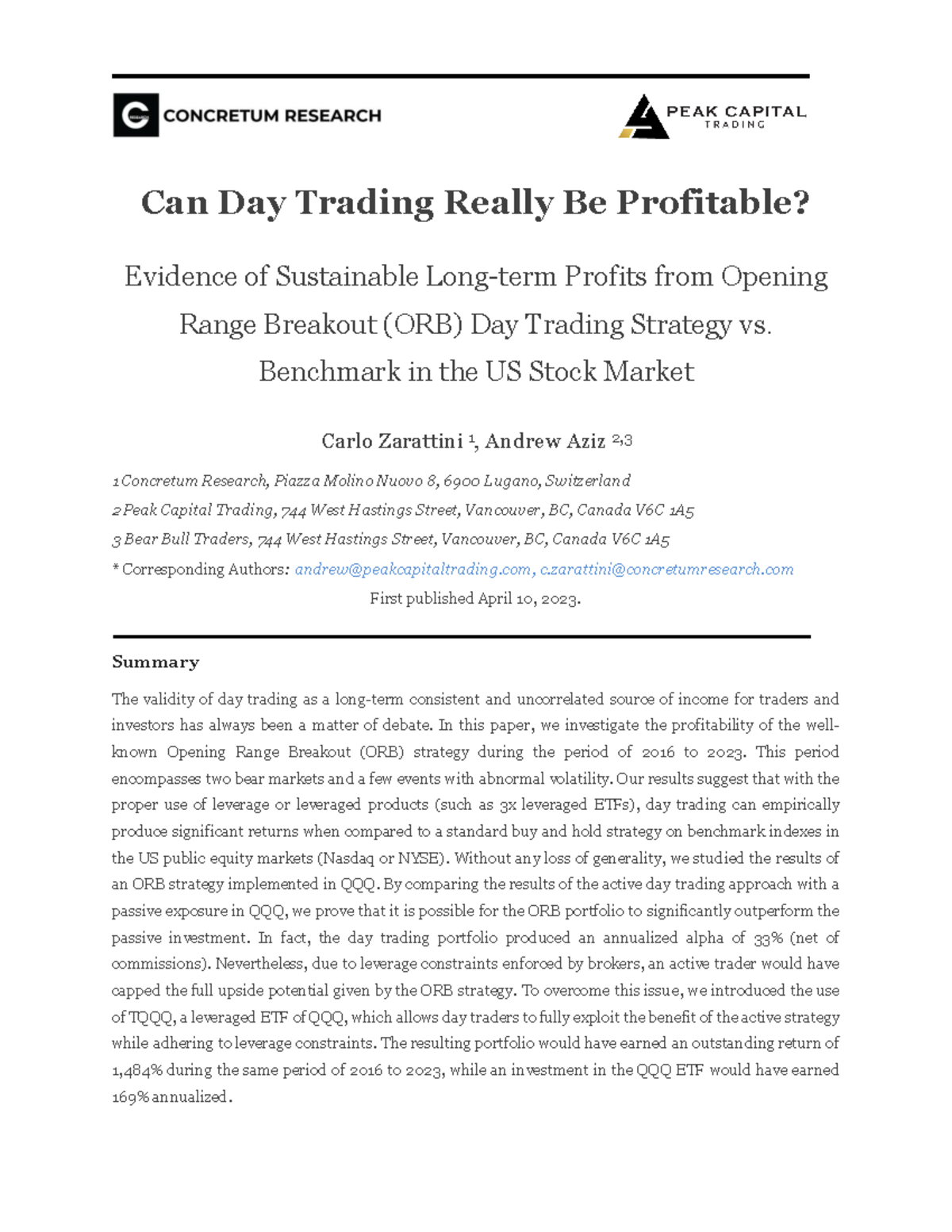 6590 ORB Day Trading Strategy - Profitability Analysis (2016-2023 ...