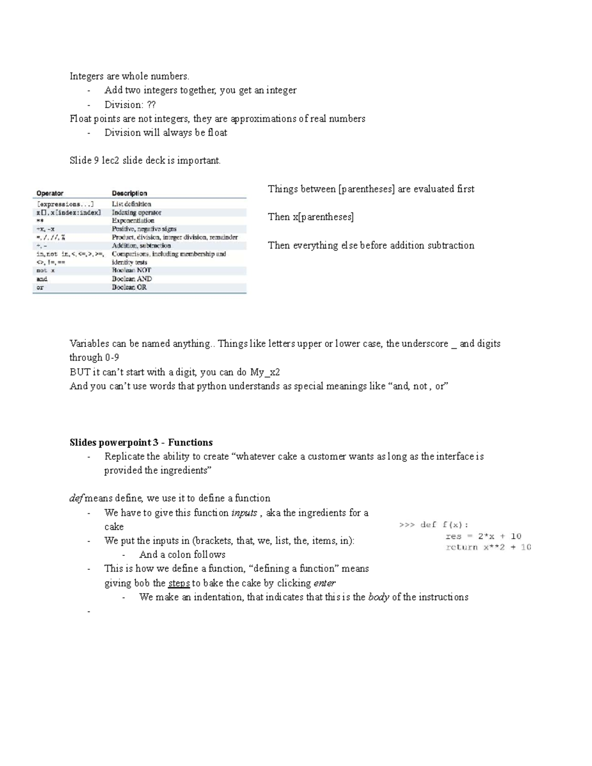 ITI1200 Lecture 3 Notes: Understanding Integers and Functions - Studocu