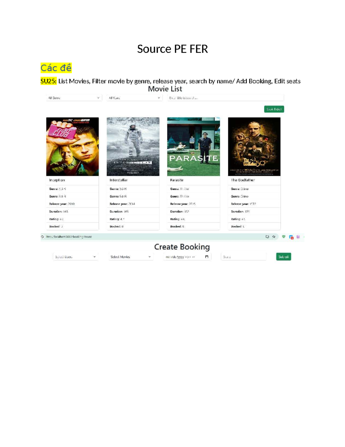 Source PE FER: Movie Management System Features and Functions - Studocu