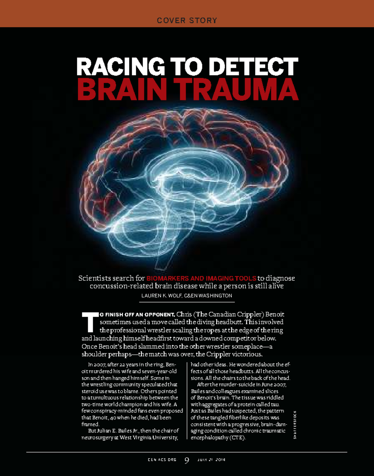 CEN.ACS.ORG: Racing to Detect Brain Trauma - CTE Biomarkers & Imaging ...