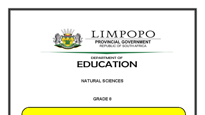NATURAL SCIENCES GRADE 8 TERM 4 FINAL EXAM PAPER (17 NOV 2025) - Studocu