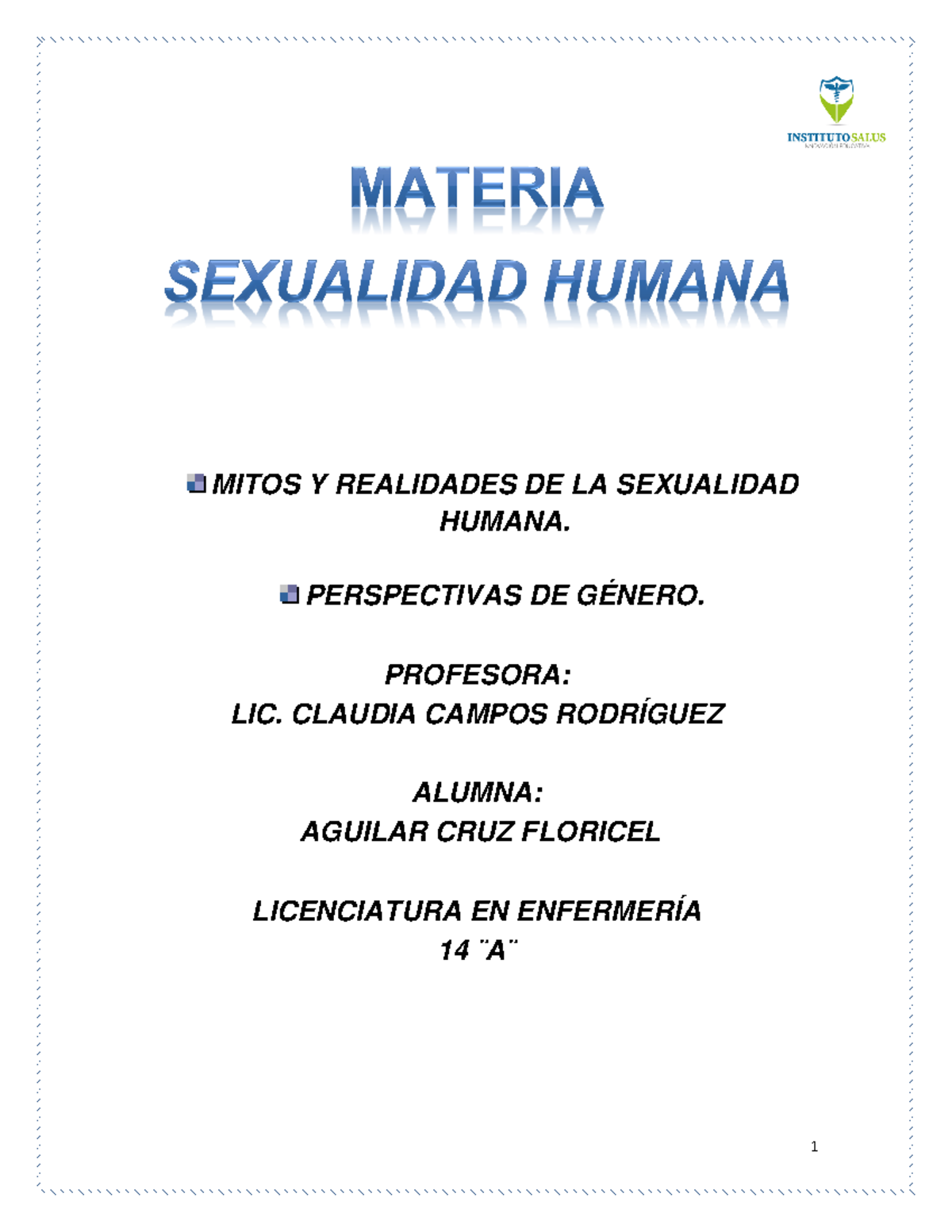 Mitos Y Realidades DE LA Sexualidad Humana 20 febrero 2020 - MITOS Y ...