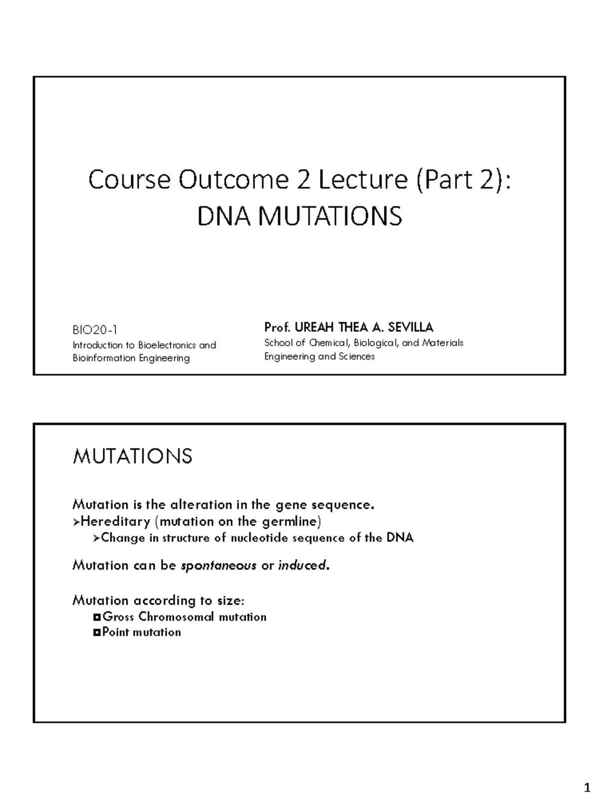 BIO20-1 Lecture Notes: Biomolecules and Protein Structures - Studocu