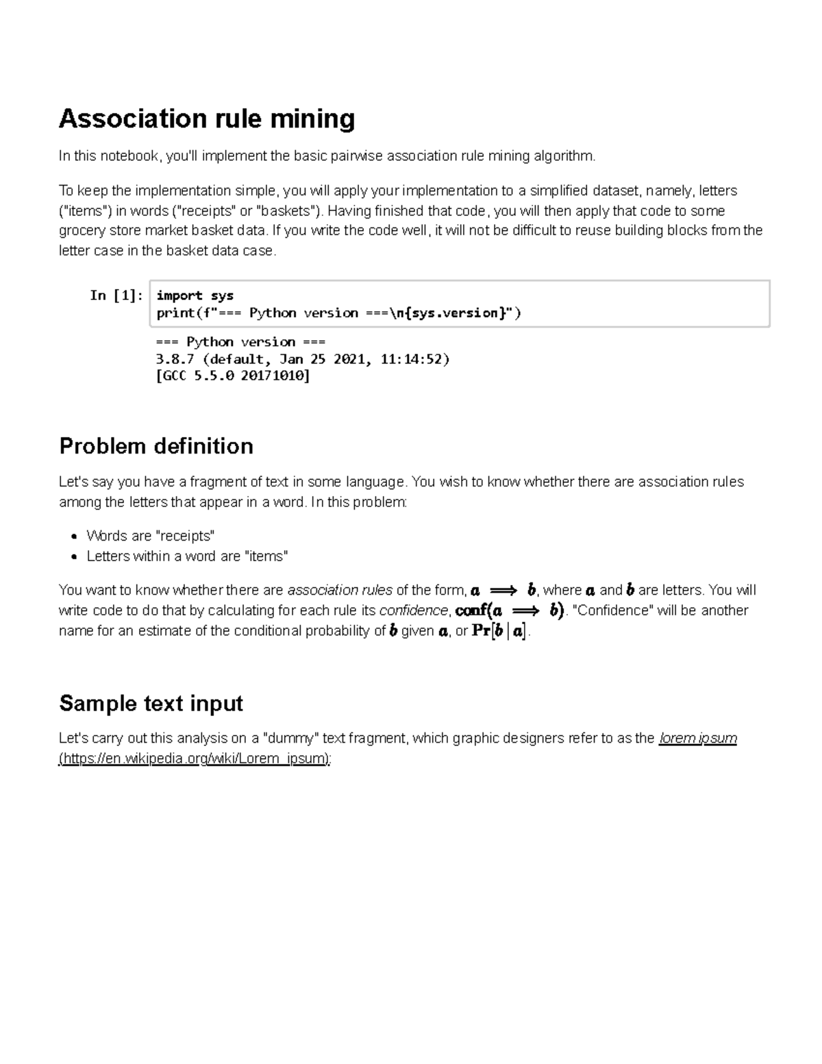 NTBK2 - Association Rule Mining Implementation and Exercises - Studocu