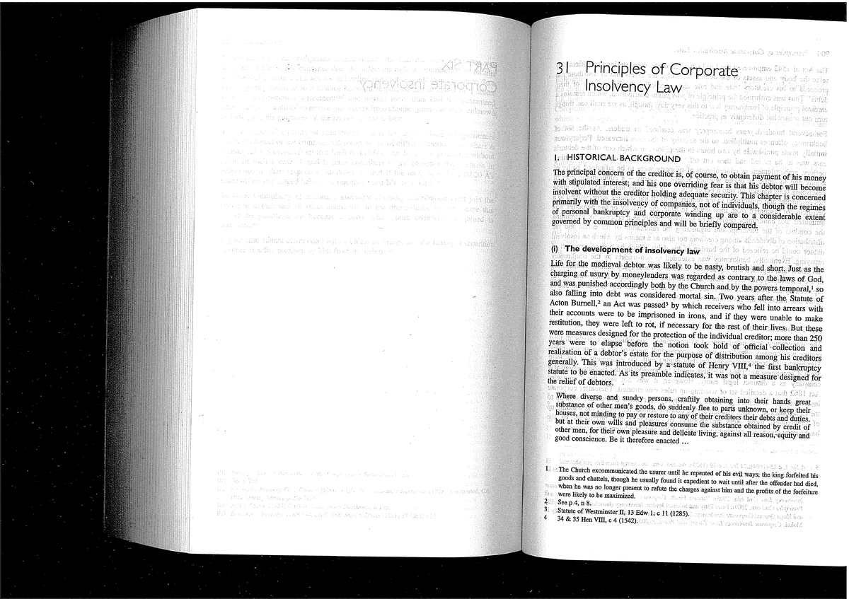 Principles of Corporate Insolvency Law (CRN 904) - A Comprehensive ...