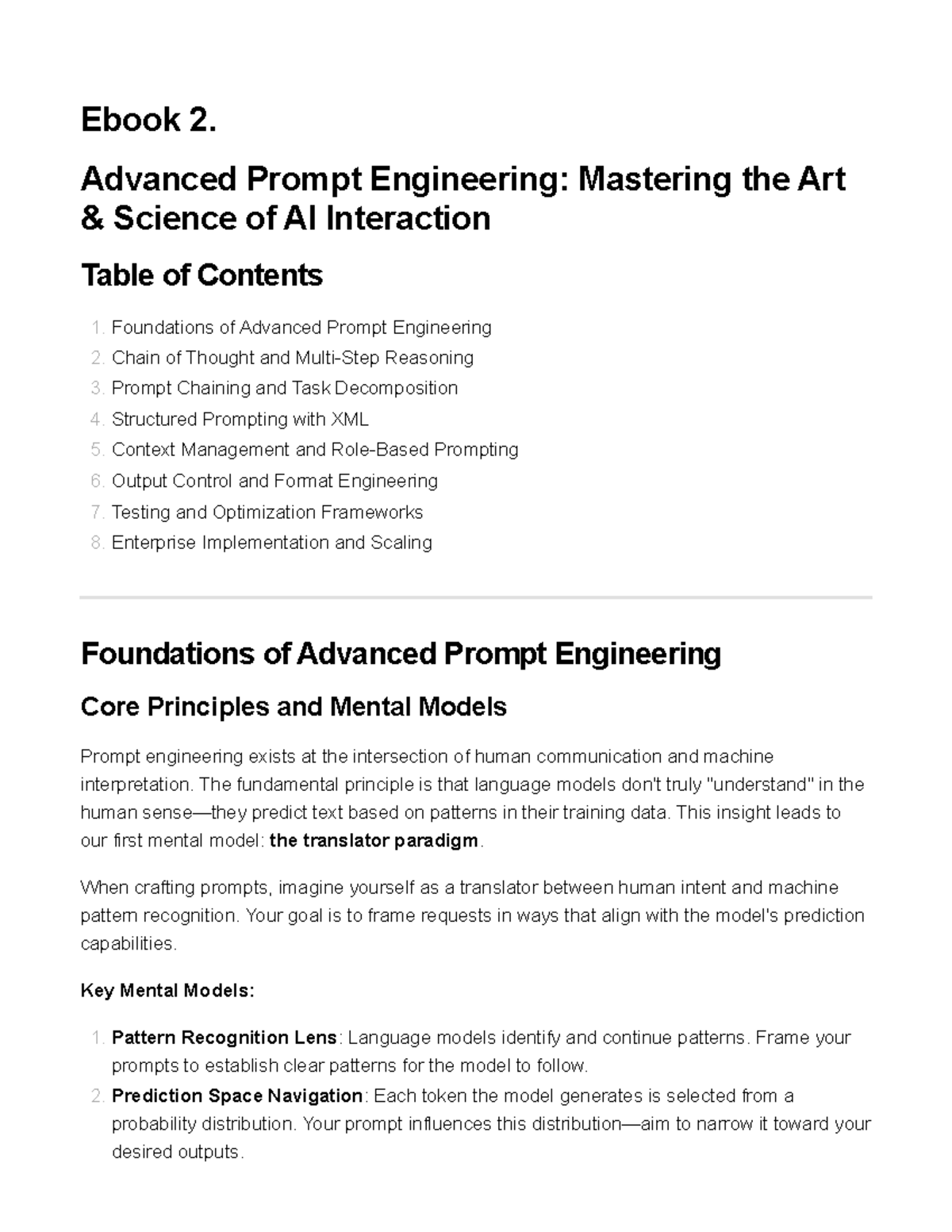 Ebook 2: Advanced Prompt Engineering Techniques for AI Interaction ...