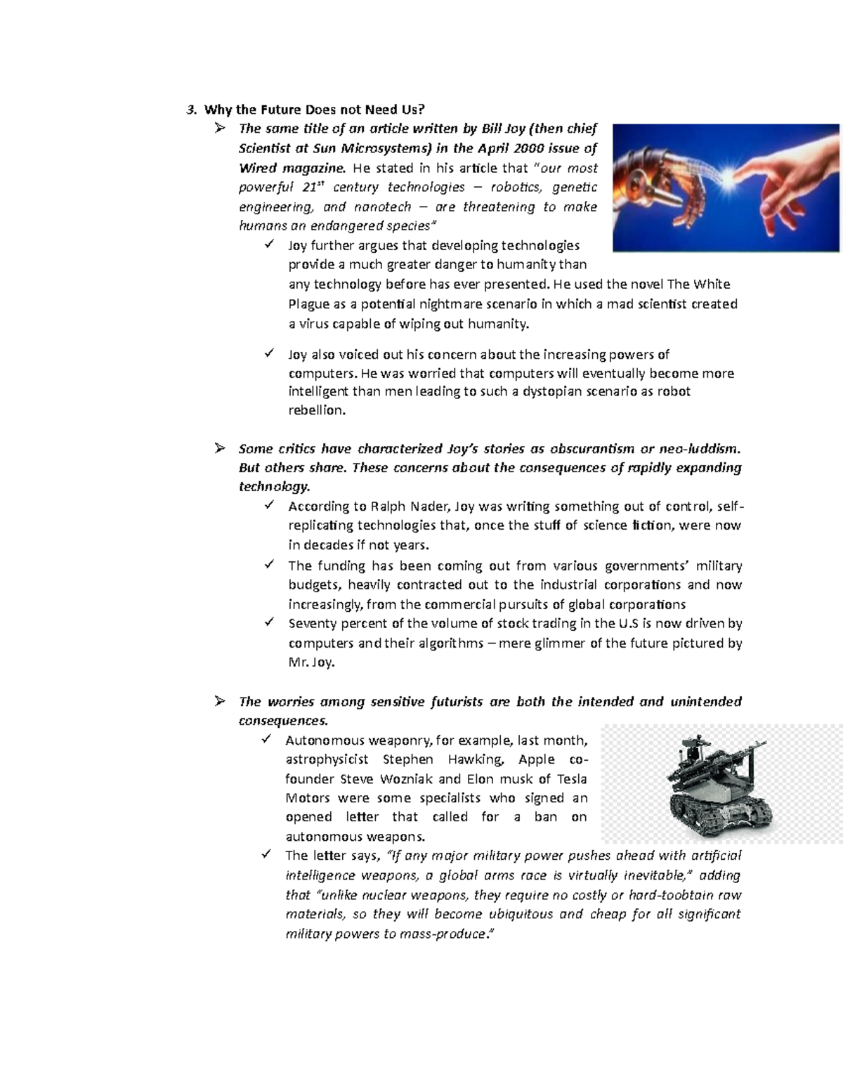 Science, Technology And Society. Module 6 - Why the Future Does not ...