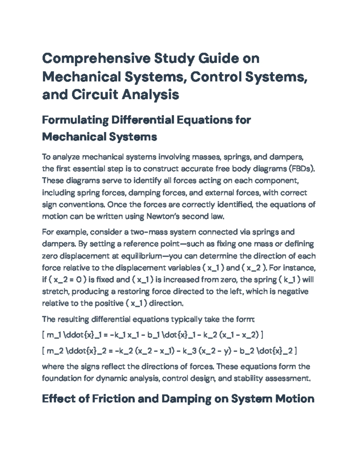 Homework 4: Stability Analysis of Transfer Functions in Systems - Studocu