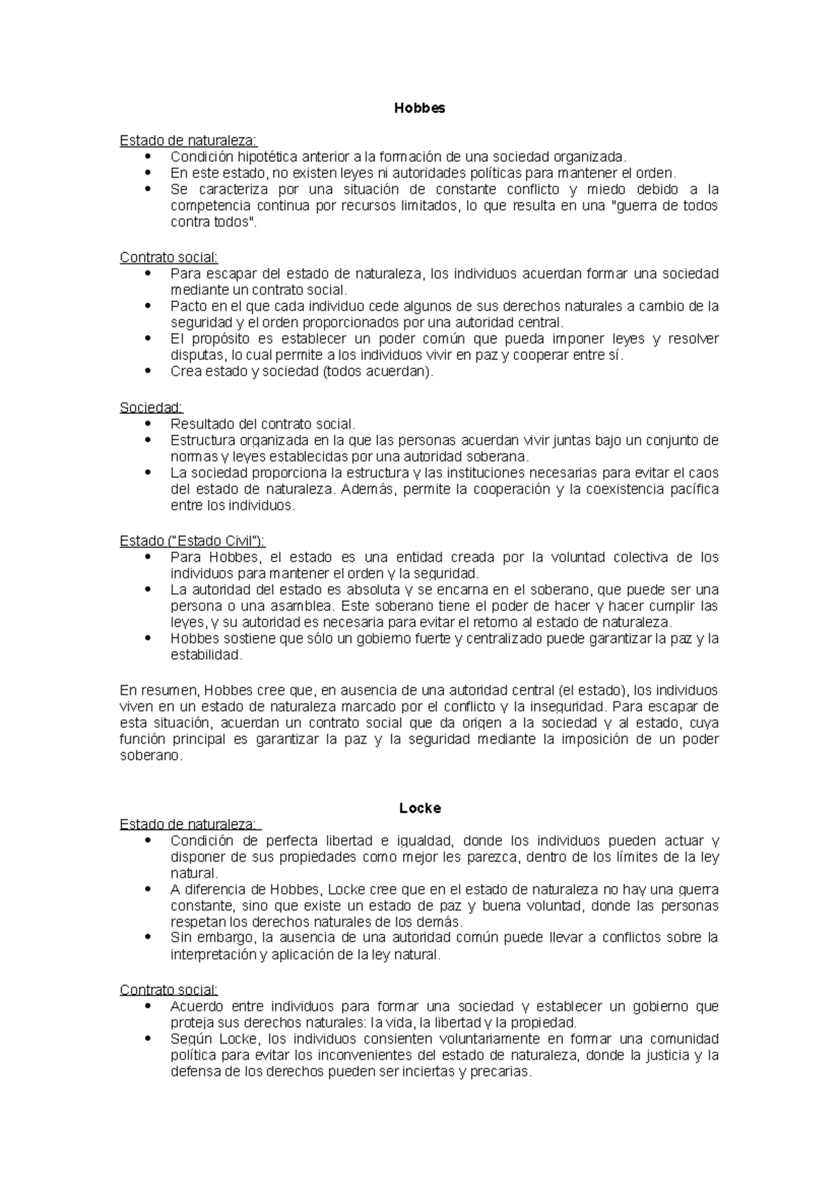Hobbes, Locke y Rousseau: Contratos Sociales y Estado de Naturaleza ...