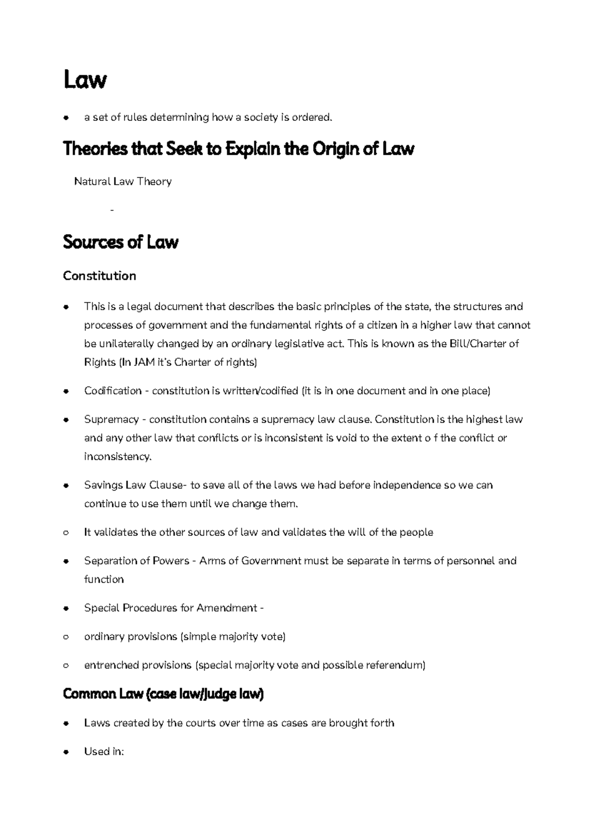 Law & Gov Notes: Understanding Legal Principles and Structures - Studocu