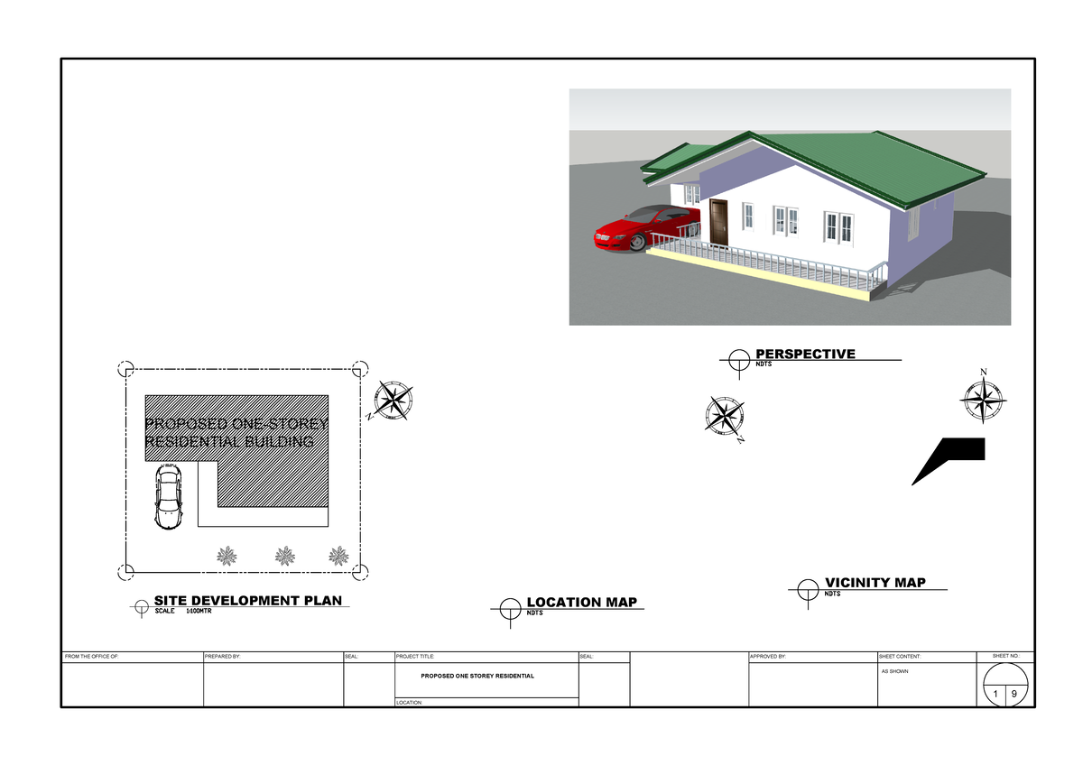 Proposed One-Storey Residential Floor Plan (CE 523 - ENGG 5) - Studocu