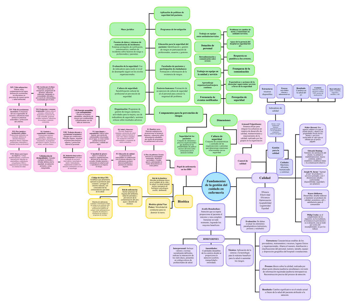 Fundamentos de la Gestión en Seguridad del Paciente: Mapa Mental - Studocu