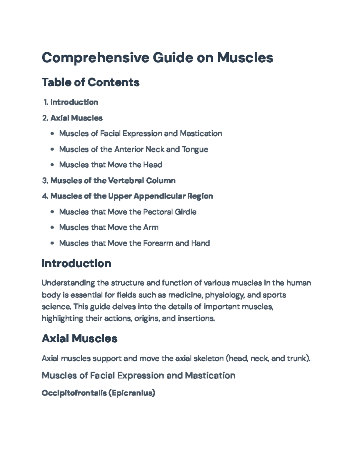 Comprehensive Guide on Muscles: Anatomy & Functions Overview ...